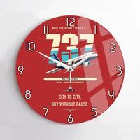 Thumbnail for Boeing 737 MAX 8 design on red no frame wall clock