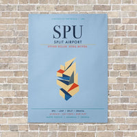 Thumbnail for Split Airport SPU vertical canvas print - no frame - light blue background