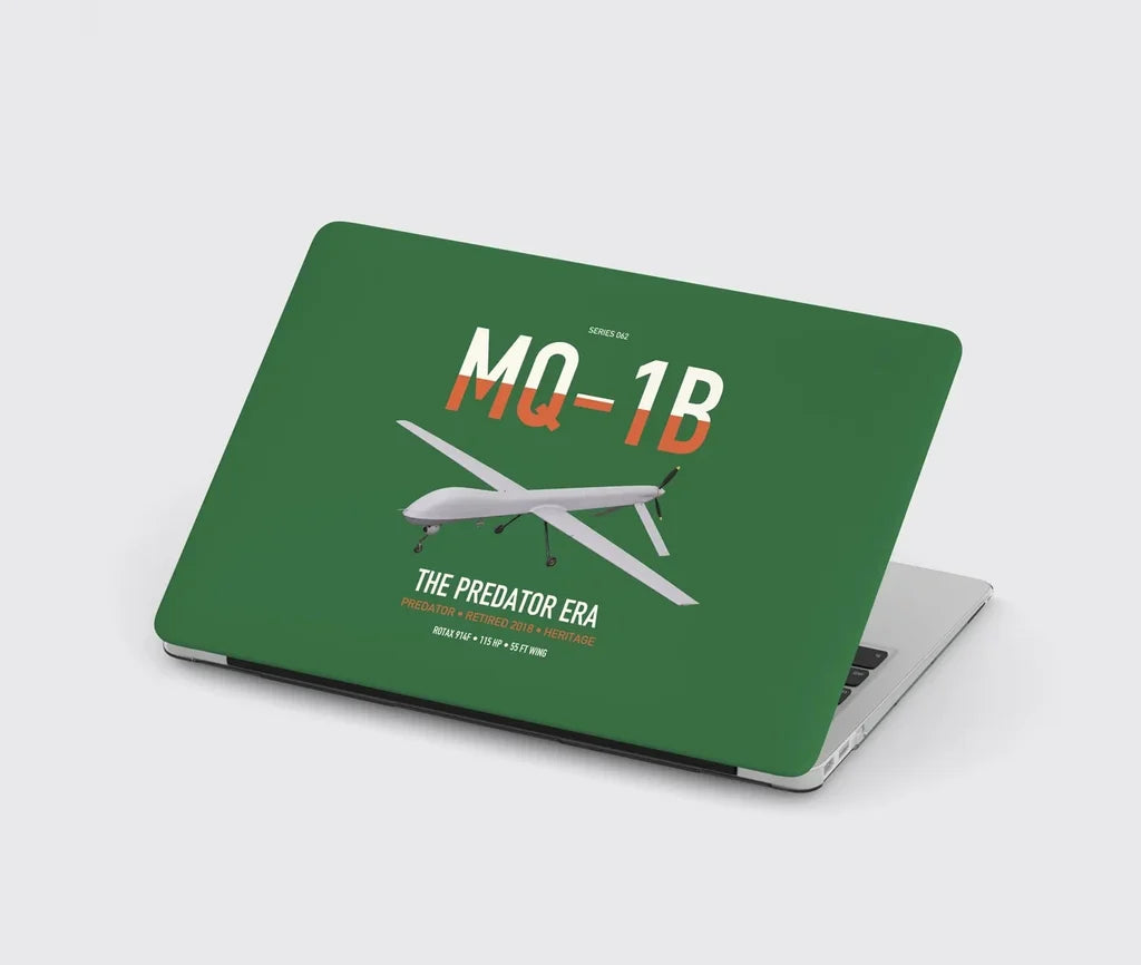 MQ-1B Predator design on green MacBook case