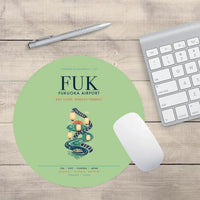 Thumbnail for Fukuoka Airport (FUK) design on light green round mouse pad