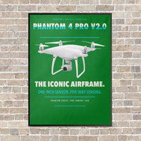 Thumbnail for DJI Phantom 4 Pro V2.0 vertical canvas print - framed - green background