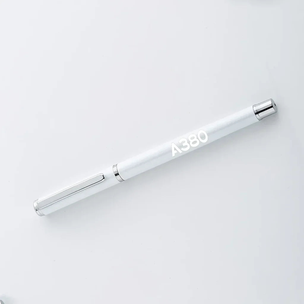 Airbus A380 Flat Text ballpen - white