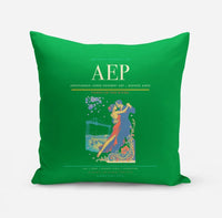 Thumbnail for Aeroparque Jorge Newbery (AEP) design on green pillow