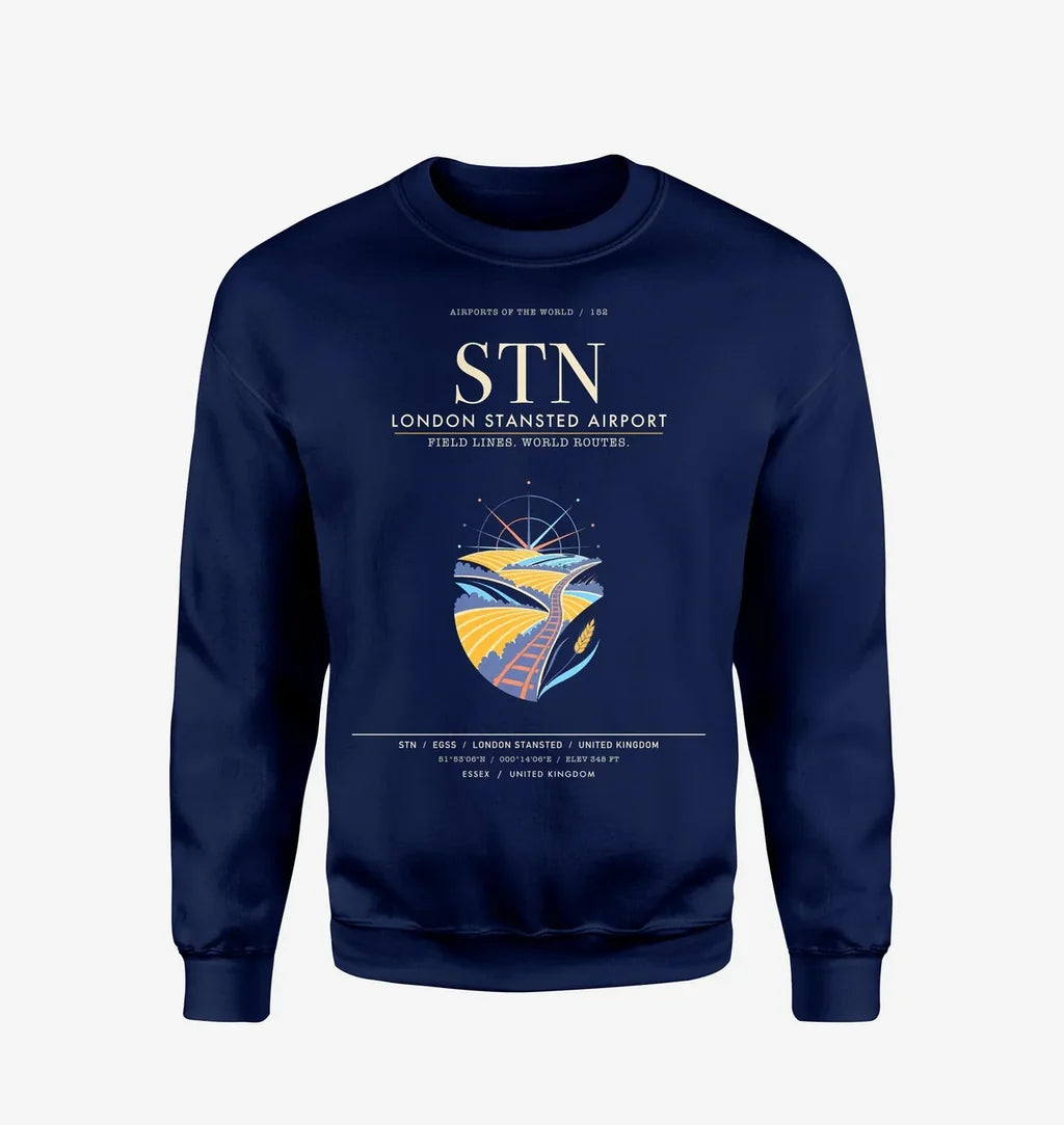 London Stansted Airport STN Sweatshirt - Navy Blue