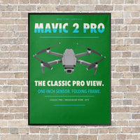 Thumbnail for DJI Mavic 2 Pro vertical canvas print - framed - green background