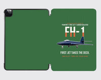 Thumbnail for FH-1 Phantom First Jet Takes the Deck design on green ipad tablet case