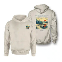 Thumbnail for VINTAGE G4350 - The Reindeer Crossing - Double-Side Hoodie design on khaki double side