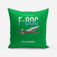 Thumbnail for F-80C Shooting Star design on green pillow