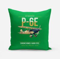 Thumbnail for Curtiss P-6E Hawk design on green pillow