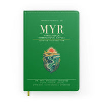 Thumbnail for Myrtle Beach International Airport (MYR) design on green notebook