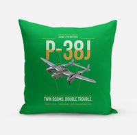 Thumbnail for P-38J Lightning design on green pillow