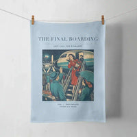 Thumbnail for VINTAGE G4102 - The Final Boarding - Designed Towels design on lightblue