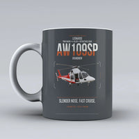 Thumbnail for Leonardo AW109SP GrandNew design on gray ceramic mug, double-side print