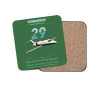 Thumbnail for Bombardier Learjet 29 design on green 1 piece coaster