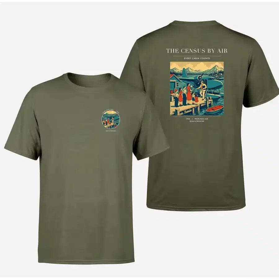 VINTAGE G4416 - The Census By Air - Double-Side T-Shirt design on greenarmy double side t shirt