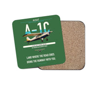 Thumbnail for Aviat Husky A-1C-180 design on green 1 piece coaster