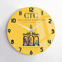 Thumbnail for Rafael Nunez International Airport CTG Wall-Clock No-Frame - Yellow