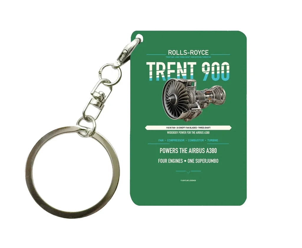 TRENT 900 Key Chain design on green key chain