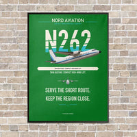 Thumbnail for Nord 262A vertical canvas print - framed - green background