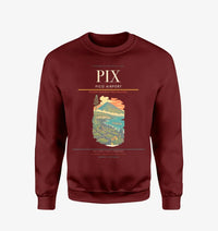 Thumbnail for Pico Airport (PIX) design on wine red sweatshirt