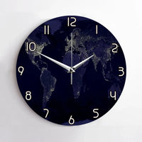 Thumbnail for World Map From Space Wall Clock - view 2