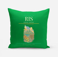 Thumbnail for Rishiri Airport (RIS) design on green pillow