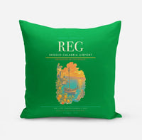 Thumbnail for Reggio Calabria Airport (REG) design on green pillow
