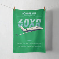 Thumbnail for Bombardier Learjet 60XR design on green towel