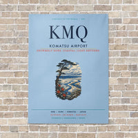 Thumbnail for Komatsu Airport KMQ vertical canvas print - no frame - light blue background