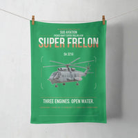 Thumbnail for Sud Aviation SA 321G Super Frelon design on green towel