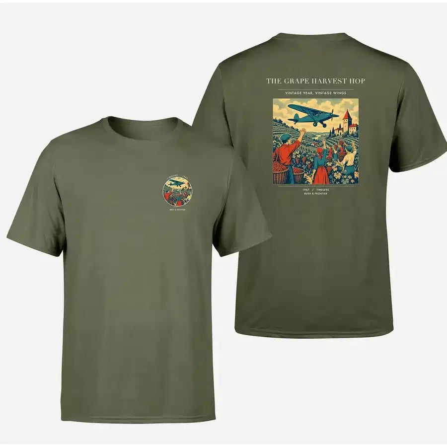 VINTAGE G4445 - The Grape Harvest Hop - Double-Side T-Shirt design on greenarmy double side t shirt