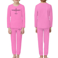 Thumbnail for Propeller Shape Aviation Alphabet children pajamas - Pink