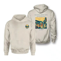 Thumbnail for VINTAGE G4392 - The Rural Library Wing - Double-Side Hoodie design on khaki double side