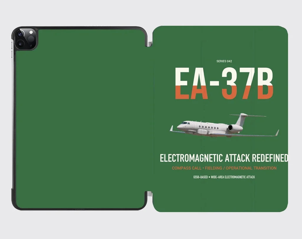 EA-37B Compass Call design on green ipad tablet case