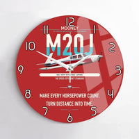 Thumbnail for Mooney M20J 201 design on red no frame wall clock