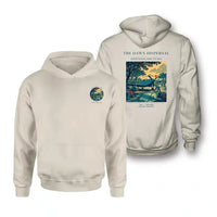 Thumbnail for VINTAGE G4531 - The Dawn Dispersal - Double-Side Hoodie design on khaki double side