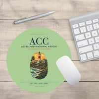 Thumbnail for Accra International Airport (ACC) design on light green round mouse pad