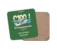 Thumbnail for Cessna 180J Skywagon design on green 1 piece coaster