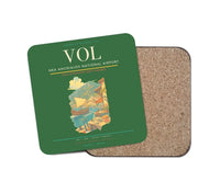 Thumbnail for Nea Anchialos National Airport (VOL) design on green 1 piece coaster