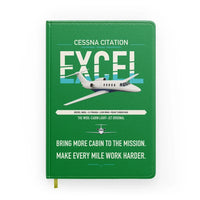Thumbnail for Cessna Citation Excel design on green notebook