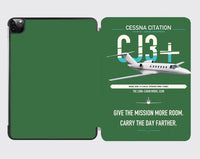 Thumbnail for Cessna Citation CJ3+ design on green ipad tablet case