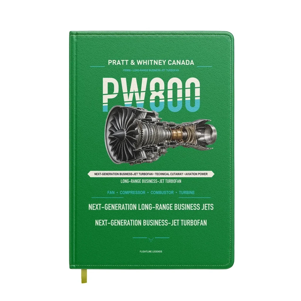 PW800 design on green notebook