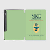 Thumbnail for Milwaukee Mitchell International Airport (MKE) design on light green samsung tablet tablet case