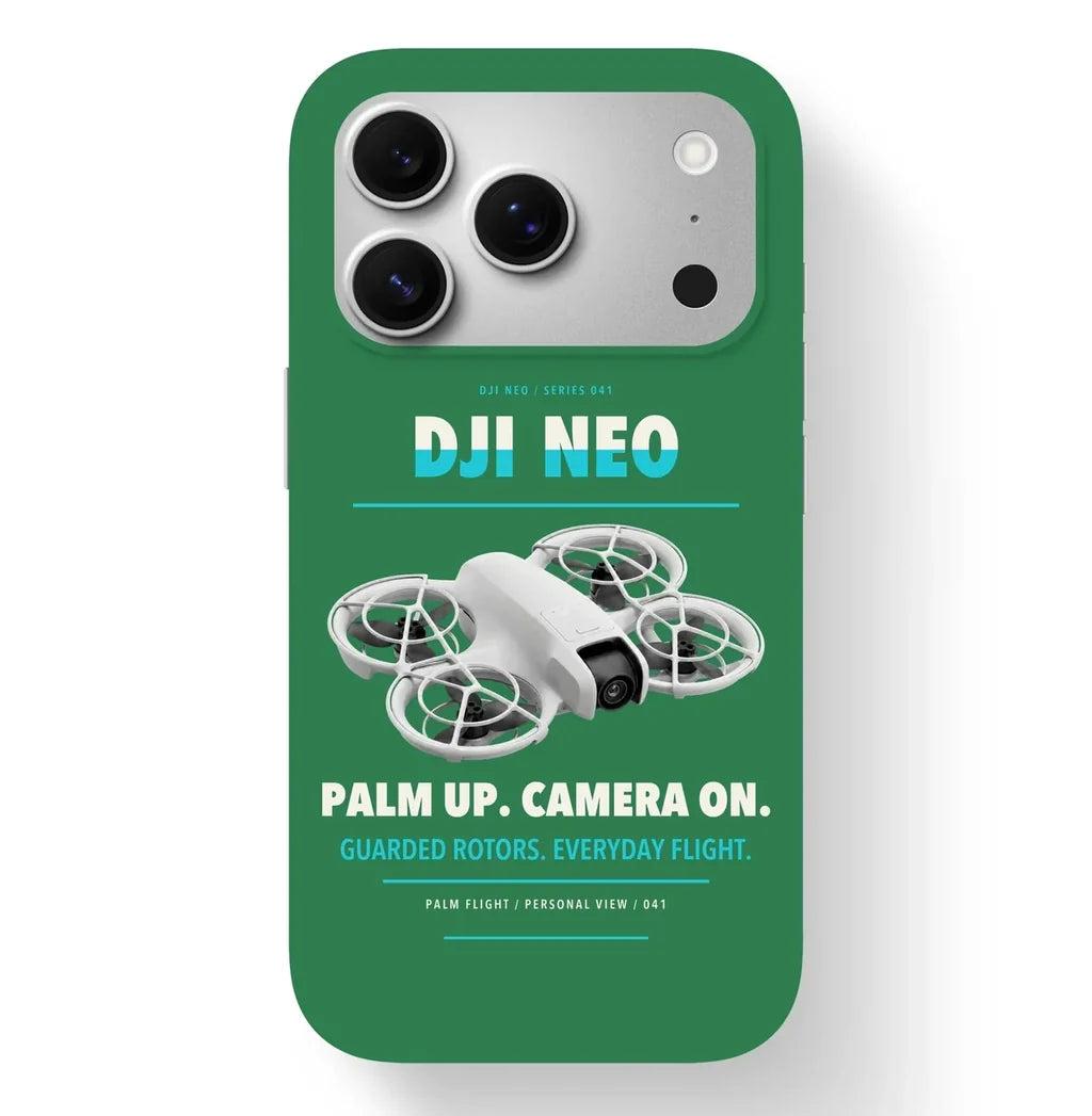 DJI Neo Case design on green iphone case