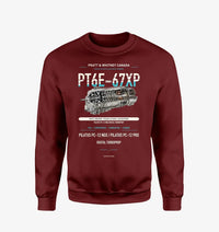 Thumbnail for PT6E-67XP design on wine red sweatshirt