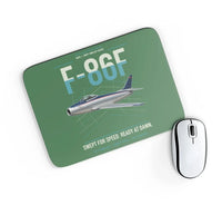 Thumbnail for F-86F Sabre design on green rectangle mouse pad