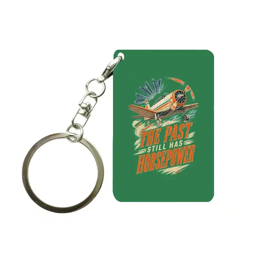 SIGNAL 656 - The Past Still Has Horsepower - Key Chain design on green key chain