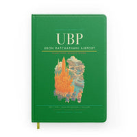 Thumbnail for Ubon Ratchathani Airport (UBP) design on green notebook