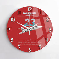 Thumbnail for Bombardier Learjet 23 design on red no frame wall clock