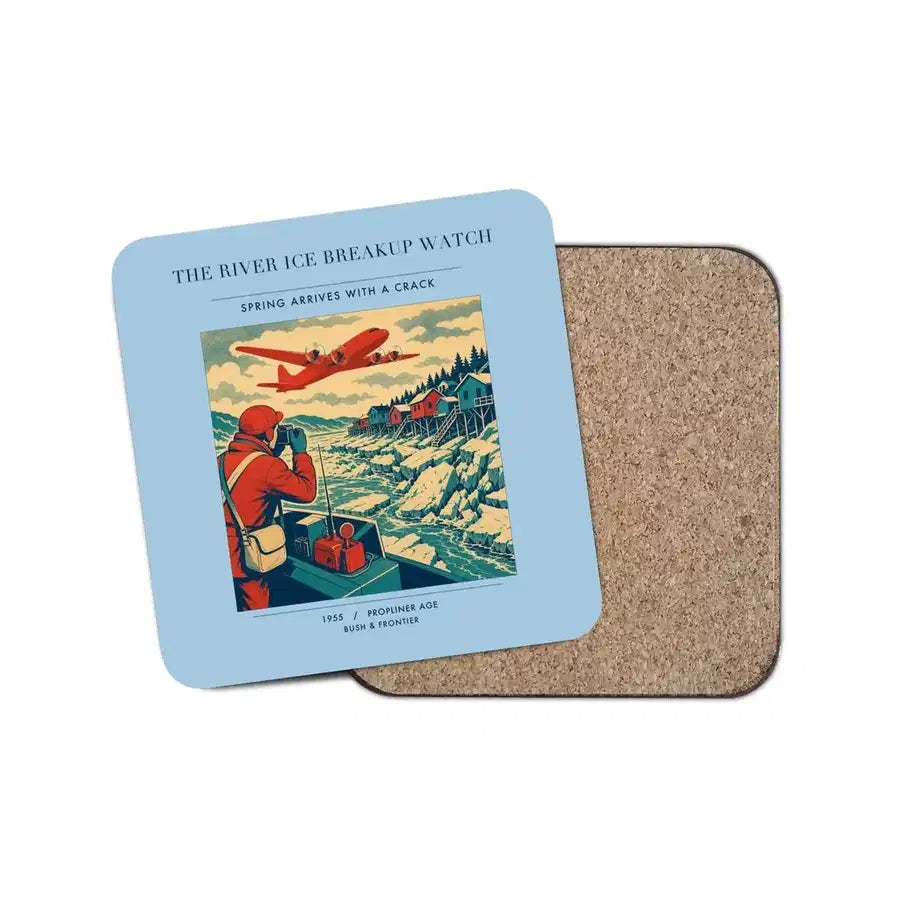 The River Ice Breakup Watch - Designed Coasters design on light blue 1-piece